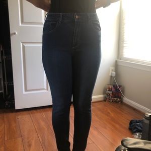 Blue High-Waisted Skinny Jeans